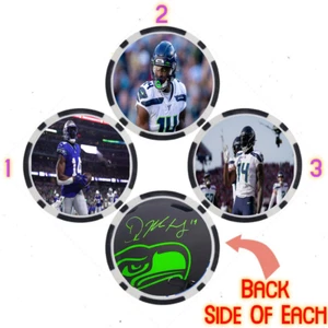 DK METCALF - SET OF 3 COLLECTABLE COINS -  ***SIGNED/AUTO*** - Picture 1 of 2