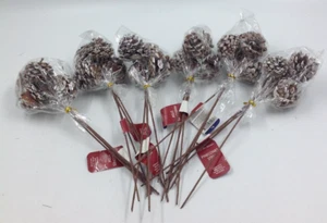 Weihnachten Urlaub Tannenzapfen Picks Sprays Stiele Dekorationen Lot 6 - Bild 1 von 6