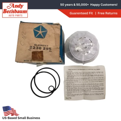 Elemento de filtro de combustible de aceite diésel delantero Chrysler con lavadora 7111/296 2236295 NOS. Foto 1 de 4