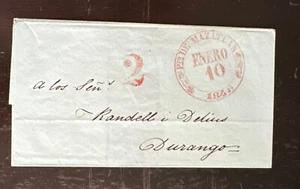 1848 Port Of Mazatlan US Mexican War Occupation Stampless Cover  FR120-37 - Picture 1 of 3