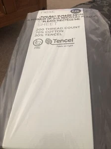 NEXT Super King Cool Touch Cotton Tencel Charcoal Grey Fitted Sheet In Bag - Picture 1 of 2