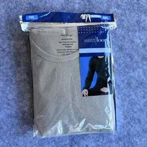 Westloop Medium Large Uomo Set Due Pezzi Termico Grigio Nuovo Sigillato Camicia Pantaloni - Foto 1 di 6