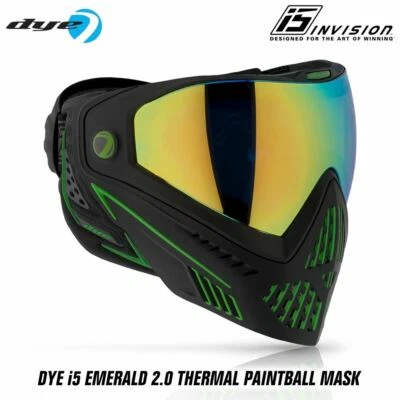 Gafas Máscara Térmica Paintball Dye i5 - Esmeralda 2.0 - Negro/Lima Foto 1 de 4