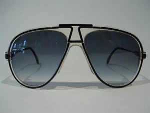 NOS 1980s Vintage Cazal 622-163 Clear x Black Aviator Sunglasses (West Germany) - Picture 1 of 9