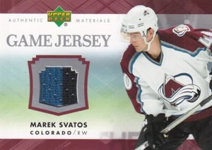 07-08 UPPER DECK UD GAME JERSEY MAREK SVATOS #J-MS 2 COLOR AVALANCHE - Picture 1 of 1