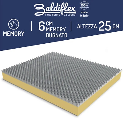 MATERASSO MEMORY FOAM ALTO 25 CM LITE MATERASSO ORTOPEDICO CON 6 CM MEMORY FOAM - Immagine 1 di 4
