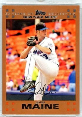  2007 Topps #484 Copper John Maine #20/56 New York Mets - Image 1 of 2