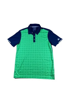 Men’s Adidas Climachill Short Sleeve Golf Polo Size M Green Blue - Picture 1 of 3