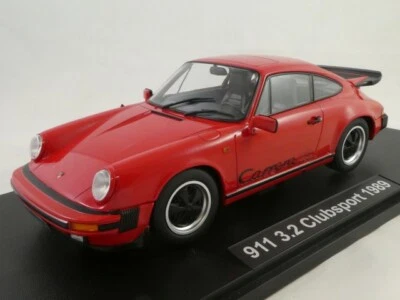 KK Porsche 911 Carrera 3.2 Clubsport red black 1989 1/18 KKDC180872 - Immagine 1 di 3