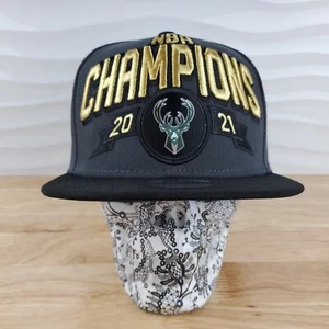 New Era Milwaukee Bucks 2021 NBA Champions grau schwarz 9FIFTY Snapback Mütze OSFM - Bild 1 von 12