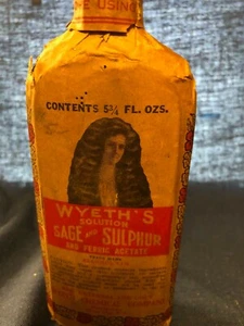 Wyeth's Sage and Sulphur Solution Bottle (empty) - Picture 1 of 6