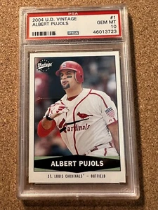 2004 UPPER DECK VINTAGE #1 ALBERT PUJOLS PSA 10 Gem Mint St. Louis Cardinals - Picture 1 of 4