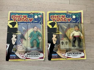 Vintage Lot 1990 Disney Dick Tracy Lips Manlis & Influence 5" MOC NRFC Playmates - Picture 1 of 5