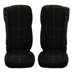 Passend für DAF 106 XF LKW STOFF PASSGENAU SITZBEZÜGE SCHWARZ 2 Stück - Bild 1 von 1