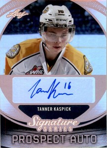 2015-16 Leaf Signature Series Prospects Autographs #SPTK1 Tanner Kaspick /104 