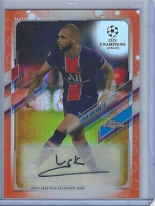 2020-21 LAYVIN KURZAWA TOPPS CHROME UEFA ORANGE BUBBLES REFRACTOR PARALLEL AUTO - Picture 1 of 2