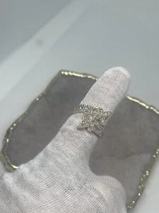 1.03 Ct VS Natural Diamond Butterfly Band Ring 10kt Rose Gold Sz 6.5 NEW - Picture 1 of 3