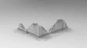 Ruined wall and crater set - Picture 1 of 5