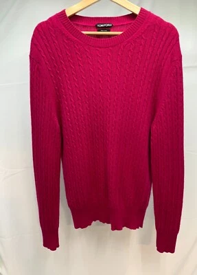 Suéter suéter pulóver 50 mediano TOM FORD 100 % cachemir acanalado con cable Foto 1 de 4