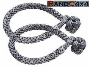 Dyneema Soft Rope Shackle Marlow Dynaline 5.8 Tonne Pair 4x4 Off Road Recovery - Picture 1 of 3