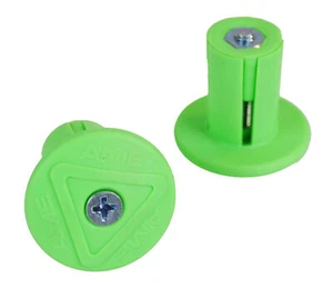 AME Grip Savers Bicycle Handlebar Bar Ends (PAIR) - LIME GREEN - Picture 1 of 1