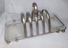 Antique English IFS Silver Plate Toast Rack with Tray & Butter Jelly Dishes
