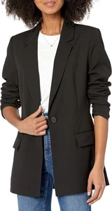The Drop Blake Blazer Lungo Donna, Nero -Nuovo con Etichette 2x XXL XX Large - Foto 1 di 5