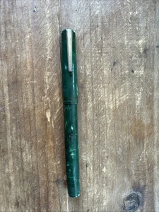 Pluma Estilográfica Eberhard Faber Stellar De Colección Verde Mármol Mediana Plumín Años 30’s - Imagen 1 de 17