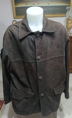 Giacca Cappotto FIRENZE MODA da uomo Pelle colore marrone taglia 56  cod.CC080 - Image 1 of 4