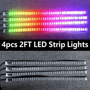 Tiras de luces LED impermeables 4 piezas 2 pies doble fila persiguiendo coche + control remoto - Imagen 1 de 15