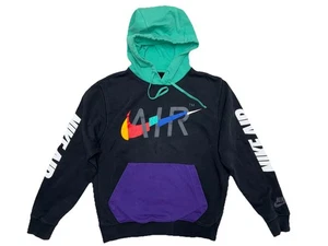 Nike Air Hoodie Herren S schwarz Game Changer Pullover Sweatshirt 90s Swoosh - Bild 1 von 10