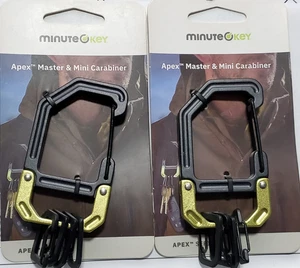 LOTE (2) Mosquetones Apex By Minute Key Master y Mini 6061 Aluminio Anodizado - NUEVO - Imagen 1 de 3