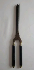 Antiker dünner Lockenstab Metall Mon Pelleray Frankreich 11" lange Bakelitgriffe - Bild 1 von 6