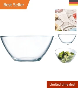 Vielseitige 20cm Schüssel aus klarem Glas - Ideal für Obst & Salate, spülbar - Bild 1 von 6