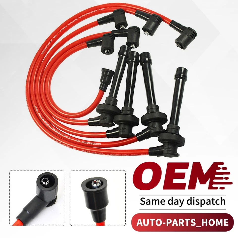 Fio de vela de ignição OEM compatível com HONDA CIVIC DEL SOL 92-00 EG EK EJ D15/D16 NÚCLEO ESPIRAL - Imagem 1 de 4