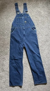 Vintage OshKosh B Gosh Carpenter Overalls Size 36X32 Vestbak USA Talon Zipper - Picture 1 of 8