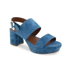 Aeorsoles Camera Light Blue (Indigo) Suede Platform Sandals Size 6.5M NIB ๐กโจ๐ - Picture 1 of 15