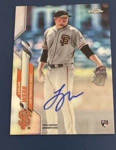 2020 Topps Chrome Logan Webb RA-LW RC rifrattore automatico /499 SF Giants Ace🔥 - Foto 1 di 4