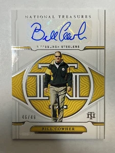 2021 National Treasures Bill Cowher Auto /49 - Picture 1 of 2