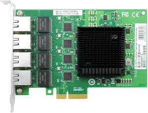 PCIe x4 Quad Power Port Gigabit Network Adapter Works on PCIe x8, x16 Lanes - Picture 1 of 5