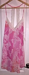 NWT In Bloom by Jonquil Pink Floral Sheer Chemise Lingerie Dress Women's XS - Picture 1 of 3