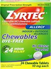 Zyrtec 24 Hour Allergy Relief Berry Chewable Tablets, 10 mg Antihistamine Cetiri