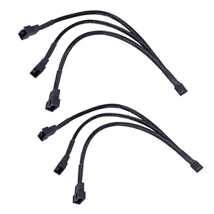 3 Way 4 Pin PWM Fan Splitter Cable,12 Inch PC Fan Extension Cable, CA PWM Fan Ex - Picture 1 of 12