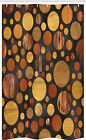 Wooden Stall Shower Curtain Brown Abstract Circles