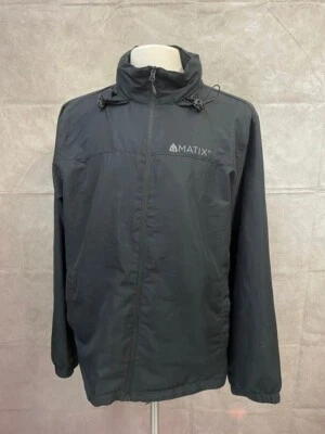Matix Men's Packable Hooded Windbreaker Jacket Black Size XL - Image 1 of 4