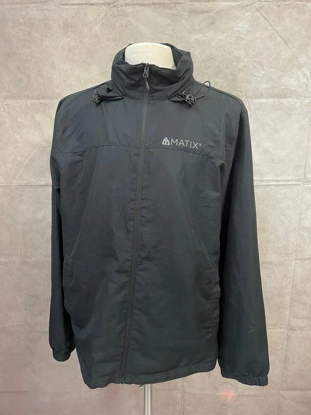 Chaqueta cortavientos con capucha negra talla XL Matix para hombre Foto 1 de 4