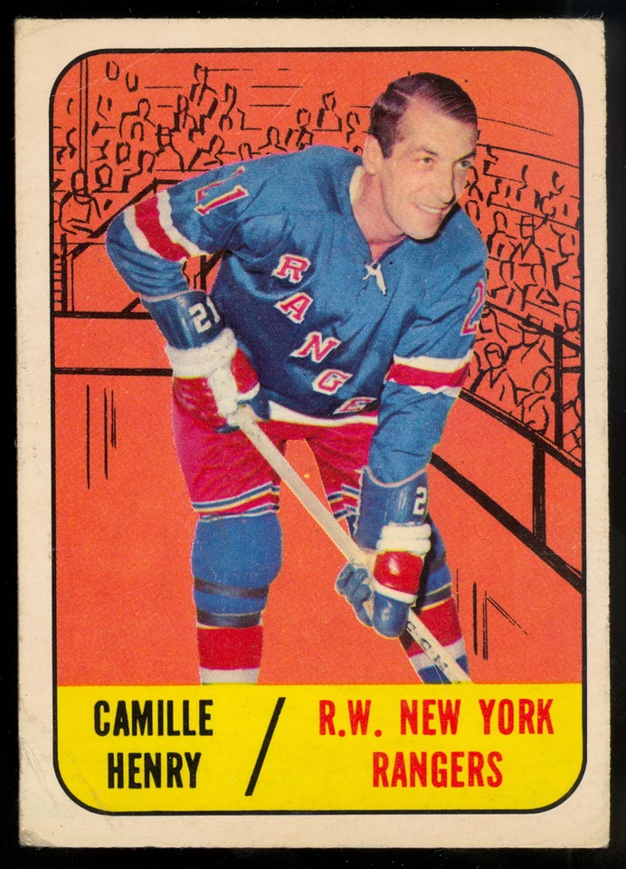 1967-68 TOPPS HOCKEY NHL #26 CAMILLE HENRY VG-EX NEW YORK N Y RANGERS Card - Image 1 of 1