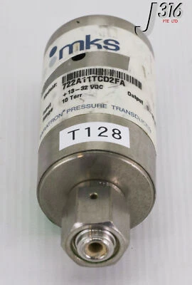 T128 MKS BARATRON PRESSURE TRANSDUCER,10 TORR, AMAT 1350-01232 722A11TCD2FA - Image 1 of 4