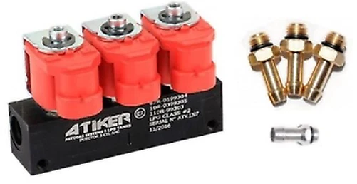 Nuevo Valtek Tipo 30 ATIKER Lpg-Cng Inyector Rail 3 Cilindro Inyectores 3 Ohm - Imagen 1 de 1