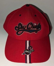 Syracuse Sky Chiefs Skychiefs MiLB Red Strapback Hat Cap Twins Enterprise RARE